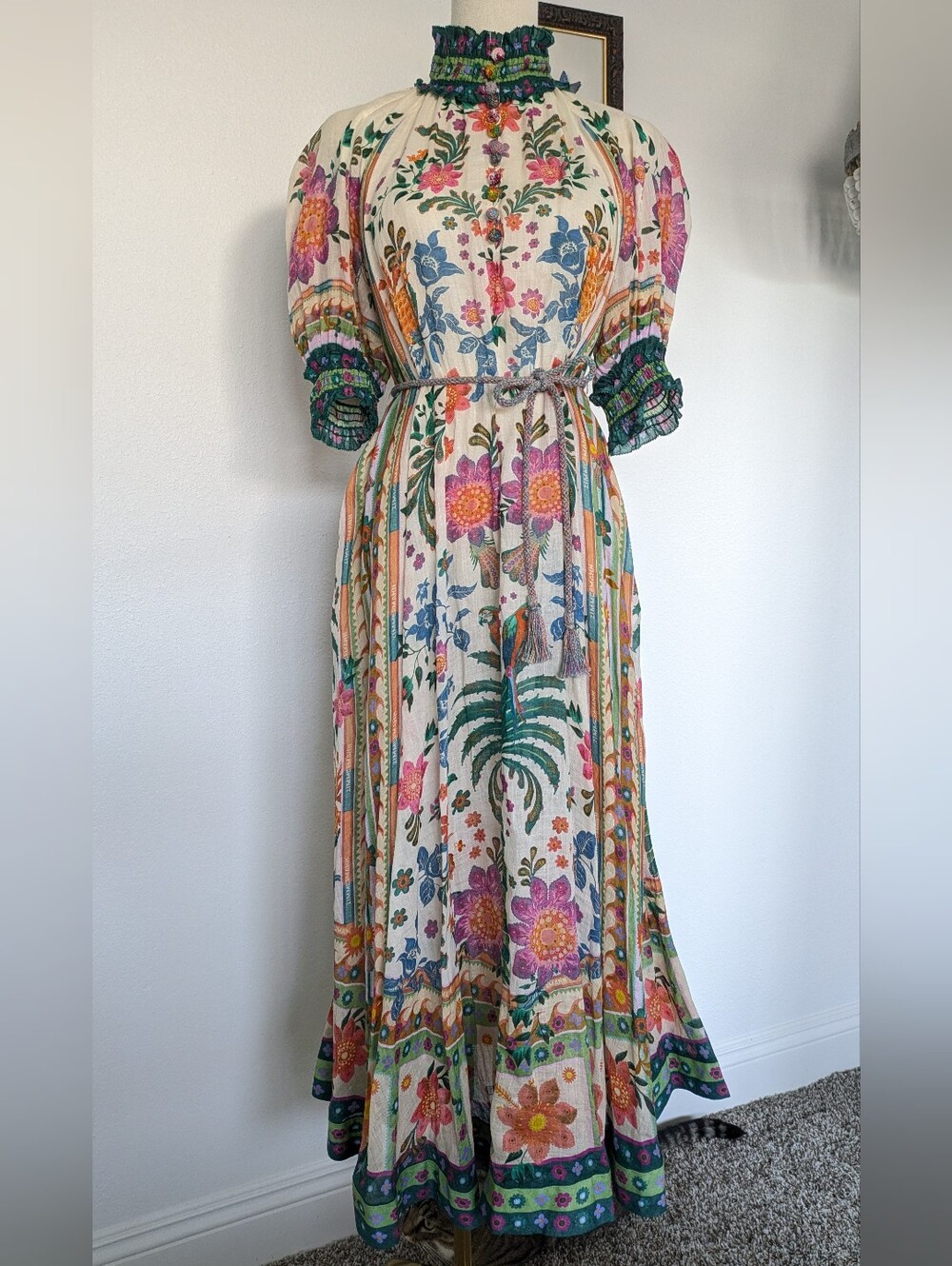 Zimmermann Ginger Swing Ramie Maxi Dress - Picture 2 of 11